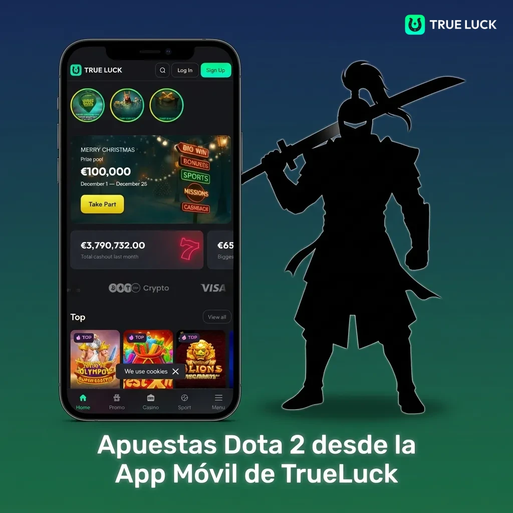 TrueLuck mobile app interface for Dota 2 betting with touch-optimized design and real-time odds on smartphone screen