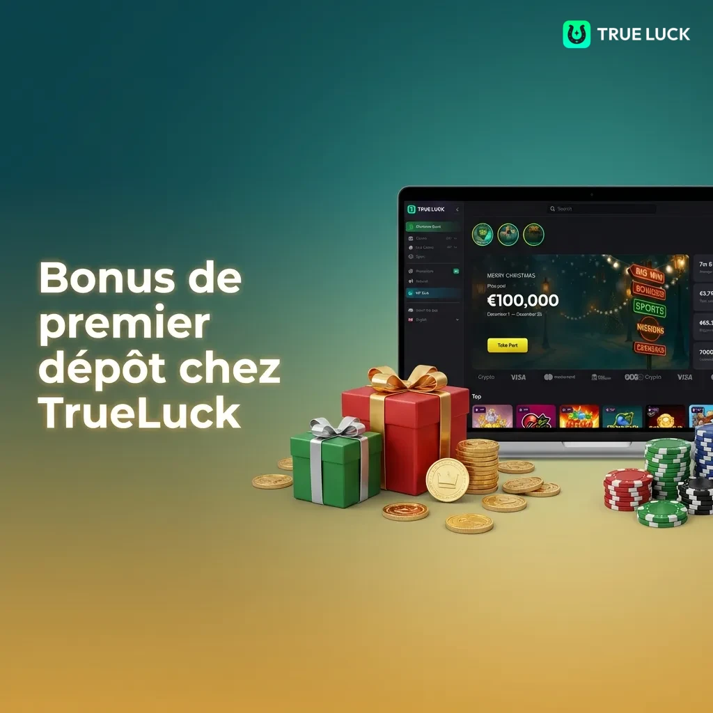 TrueLuck welcome bonus offers up to 4000€ for slots, 2000€ for live casino, and 300€ for sports betting with free spins