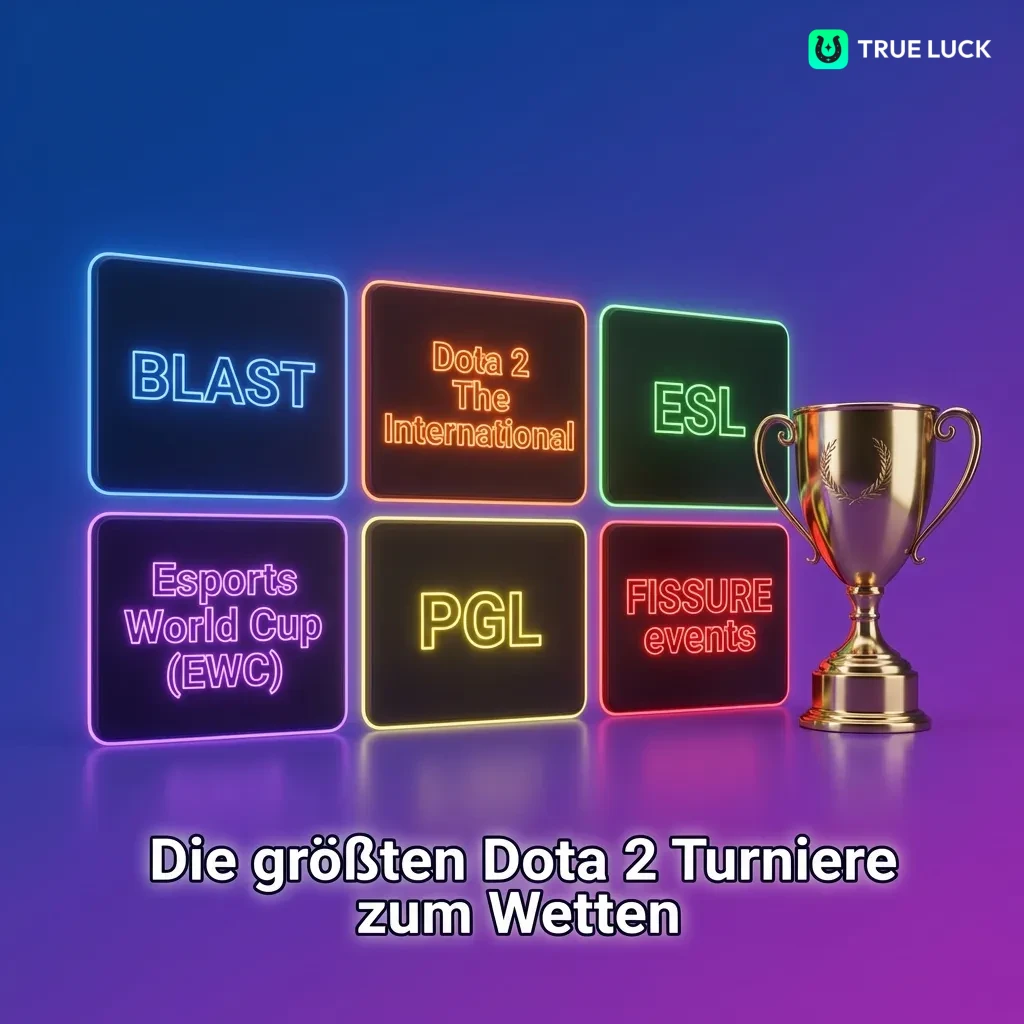 Top Dota 2 tournaments including The International, BLAST, ESL events, and major competitions for esports betting