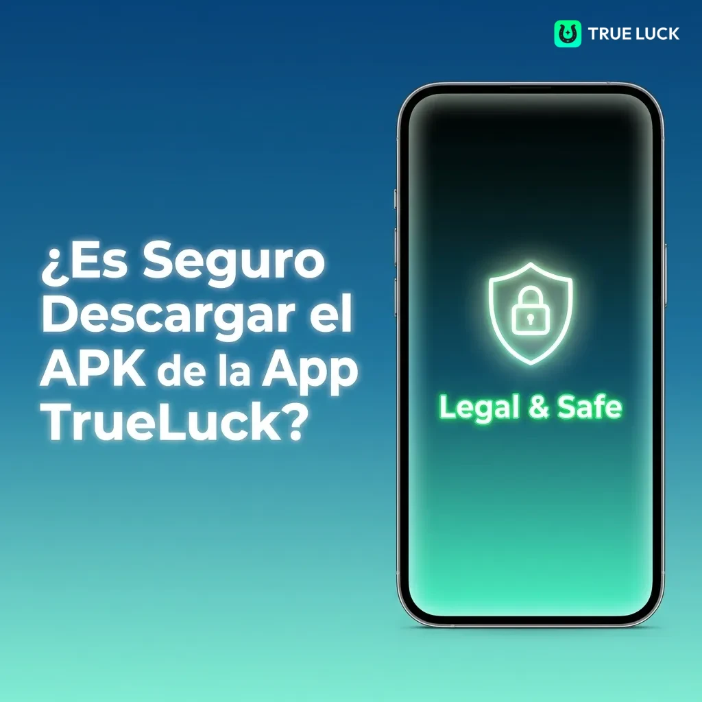 TrueLuck app icon showing security badge and Curaçao gaming license certification for safe, official APK download