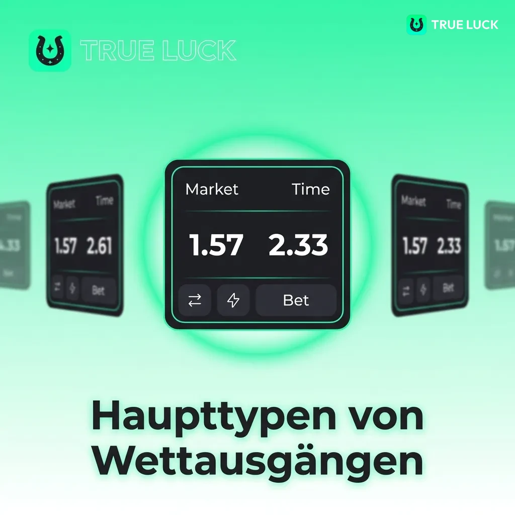 Diagram showing main betting outcome types: Over/Under, Handicap, Correct Score, and Both Teams to Score options