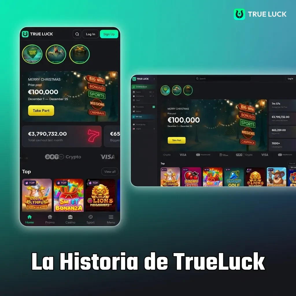 Logotipo de TrueLuck, plataforma de casino online fundada en 2018 por Alexander Macdonald con licencia de Curazao