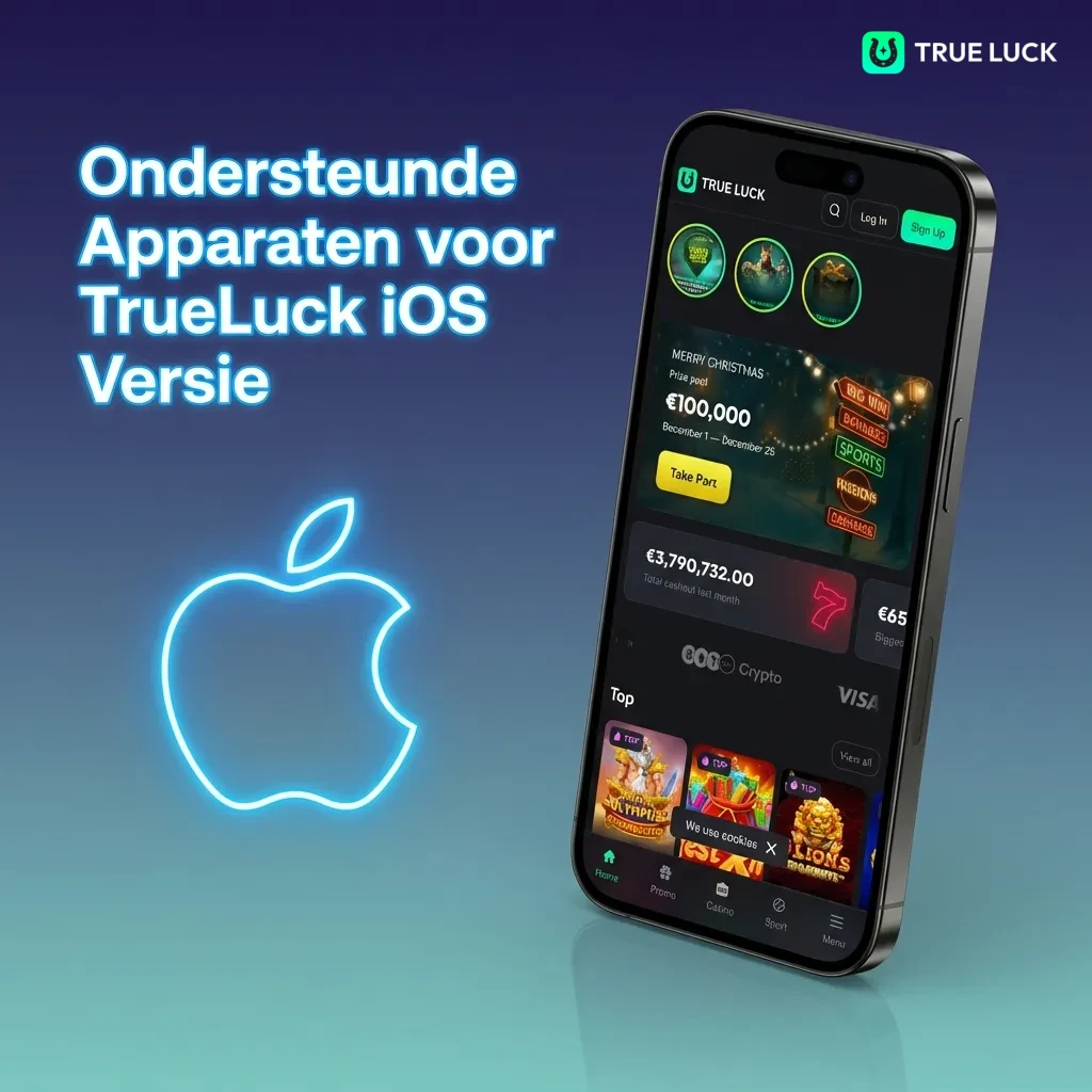 TrueLuck iOS app compatible with iPhones and iPads running iOS 12.0 or newer, from iPhone 6s to latest models
