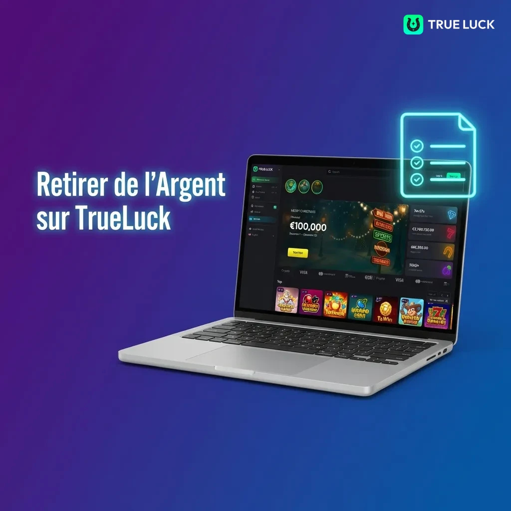 Secure withdrawal process on TrueLuck casino dashboard showing step-by-step transaction confirmation interface