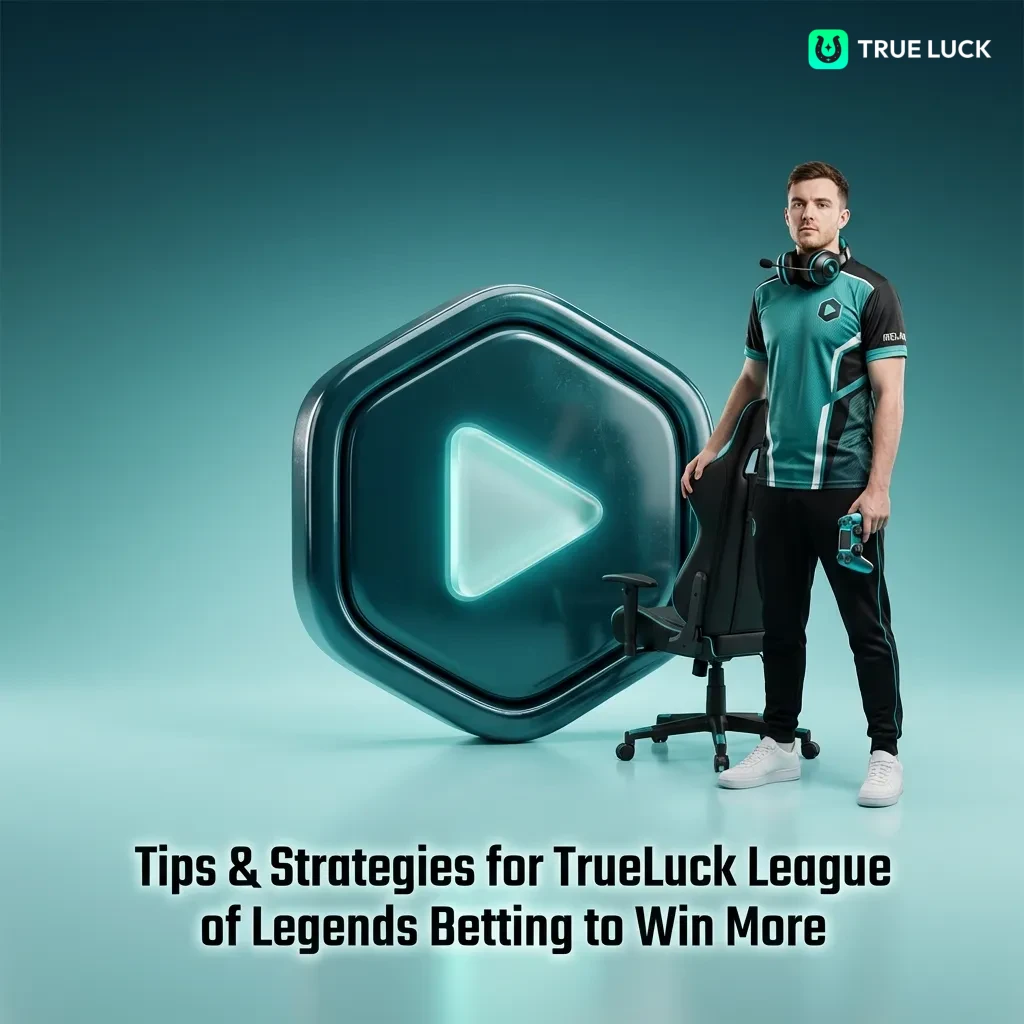 League of Legends betting strategy guide showing tips for bankroll management, meta analysis, and odds comparison on TrueLuck
