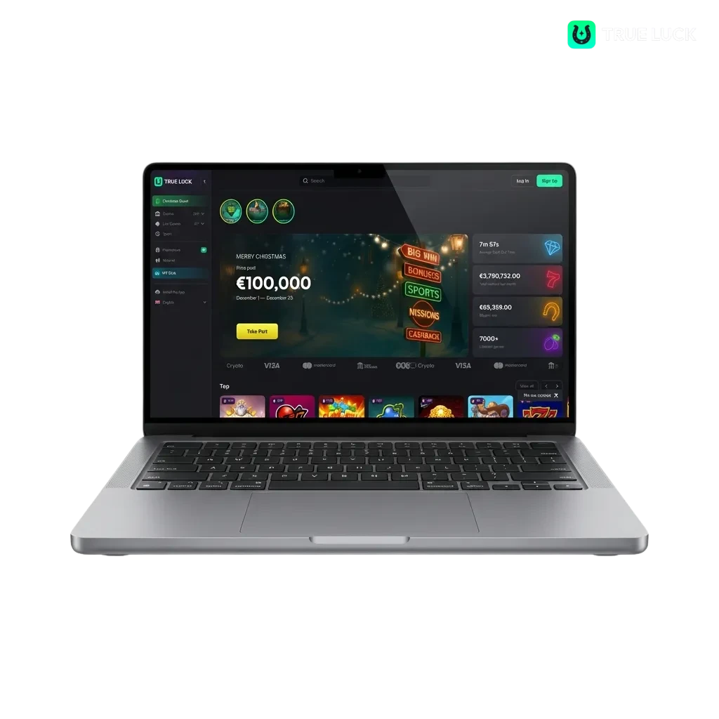 TrueLuck Desktop-App für Windows und macOS mit Casino-Spielen, Slots, Roulette und Sportwetten auf dem Computer