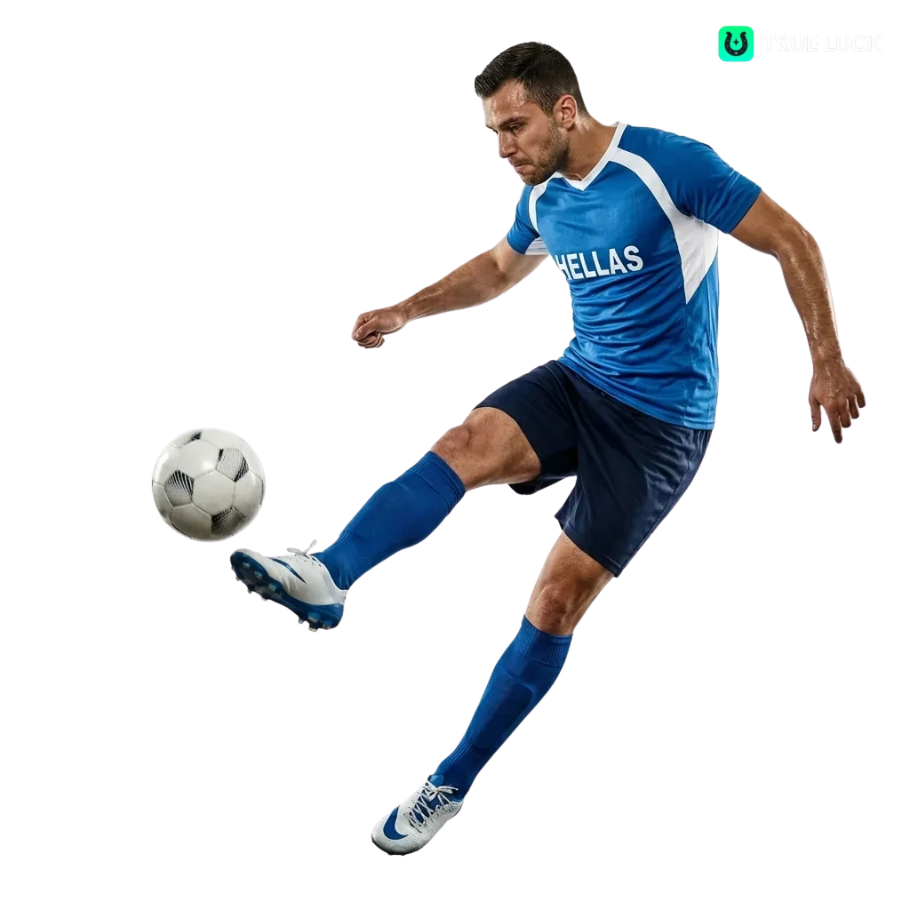 Football betting at TrueLuck Greece with competitive odds, match coverage, and welcome bonuses up to €6,300