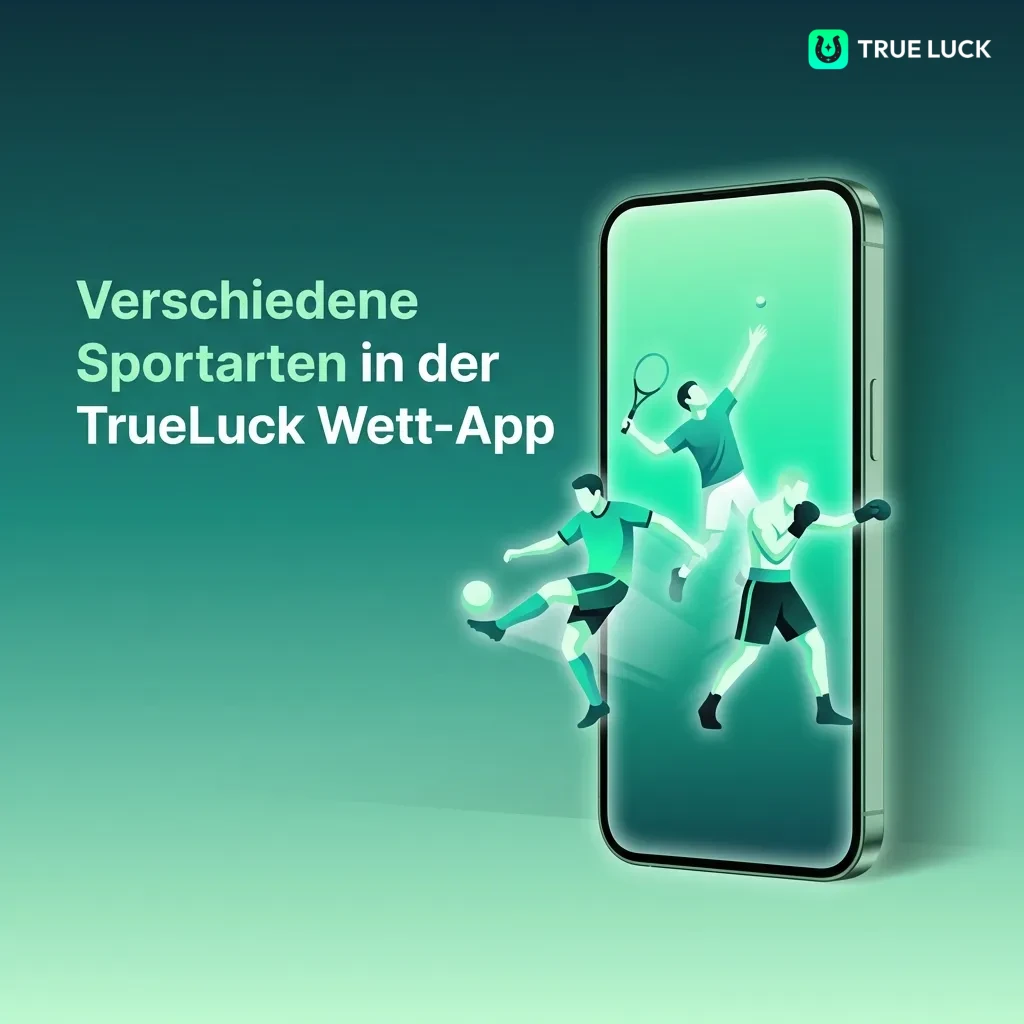 TrueLuck Wett-App zeigt vielfältige Sportarten wie Fußball, Tennis, Basketball und eSports mit Live-Wettoptionen