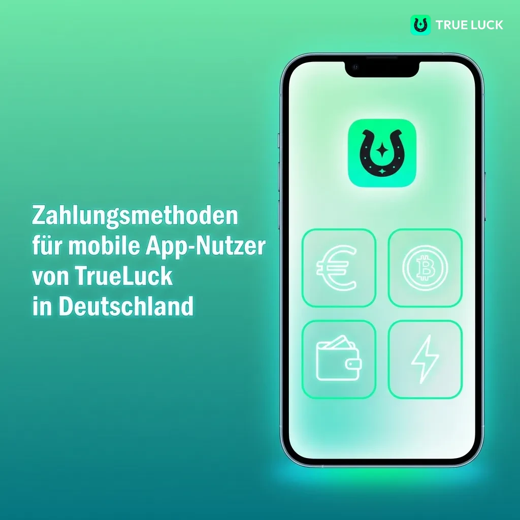 TrueLuck mobile app payment methods for German users including cards, e-wallets, crypto, and bank transfer options